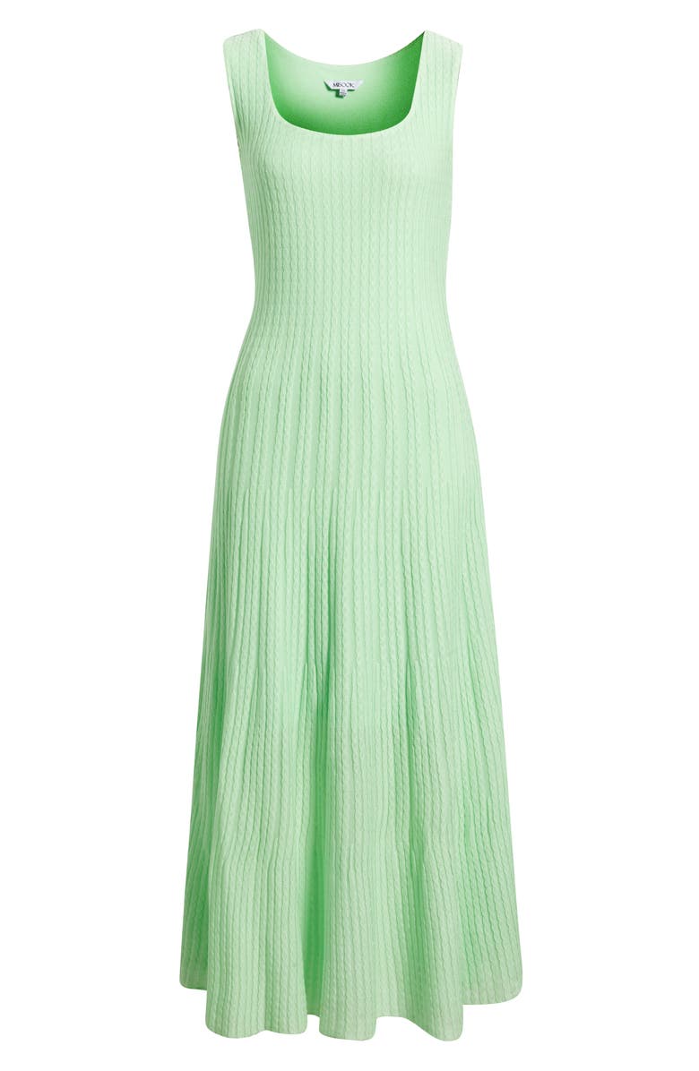 Misook Cable Knit A-Line Dress, Alternate, color, Paradise Green