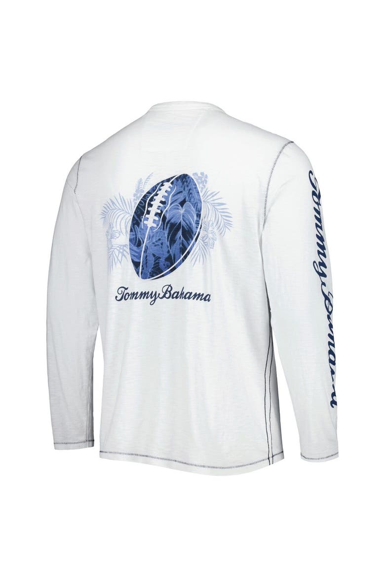 Men's Tommy Bahama White Dallas Cowboys Laces Out Billboard Long Sleeve T-Shirt, Alternate, color, White