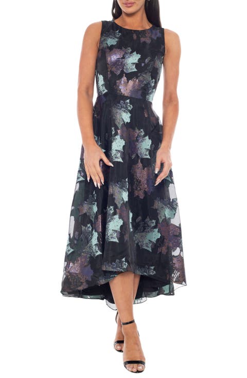 Floral Brocade Sleeveless Dress