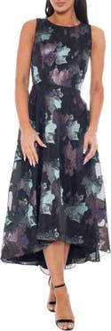 Oleg Cassini Floral Brocade Sleeveless Dress