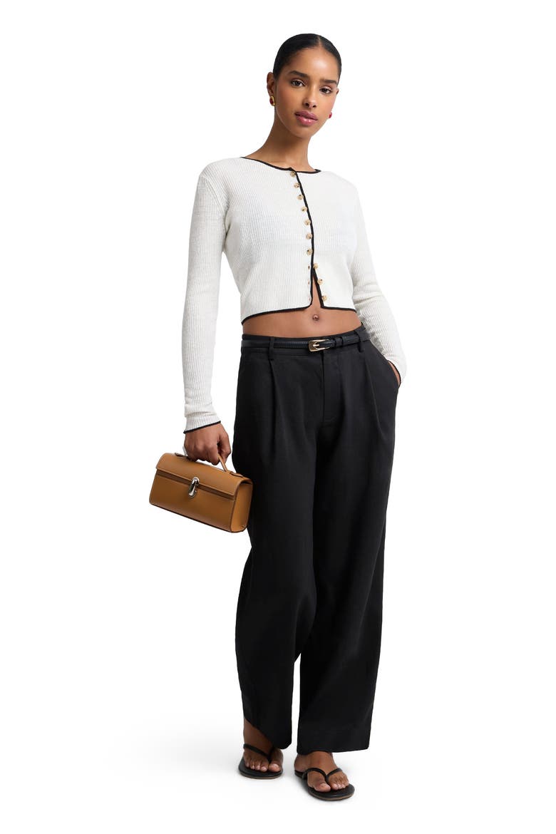 High-Waist Straight Leg Pant, Main, color, Black