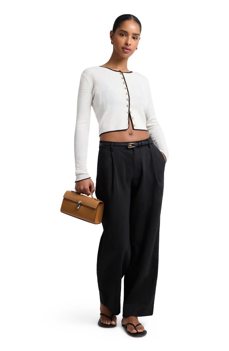 Onia High-Waist Straight Leg Pant, Main, color, Black