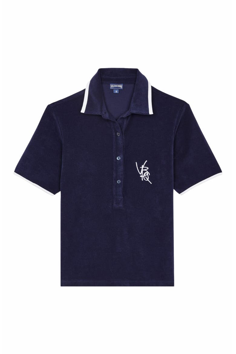 Women's VBQ Line Terry Polo, Alternate, color, BLEU MARINE