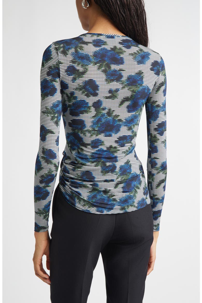 Suspended Ascii Floral Jersey Top, Alternate, color, PRINT-BLUE