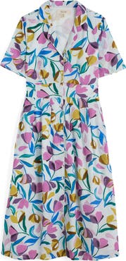 Seasalt Cornwall Tulips Organic Cotton Shirtdress