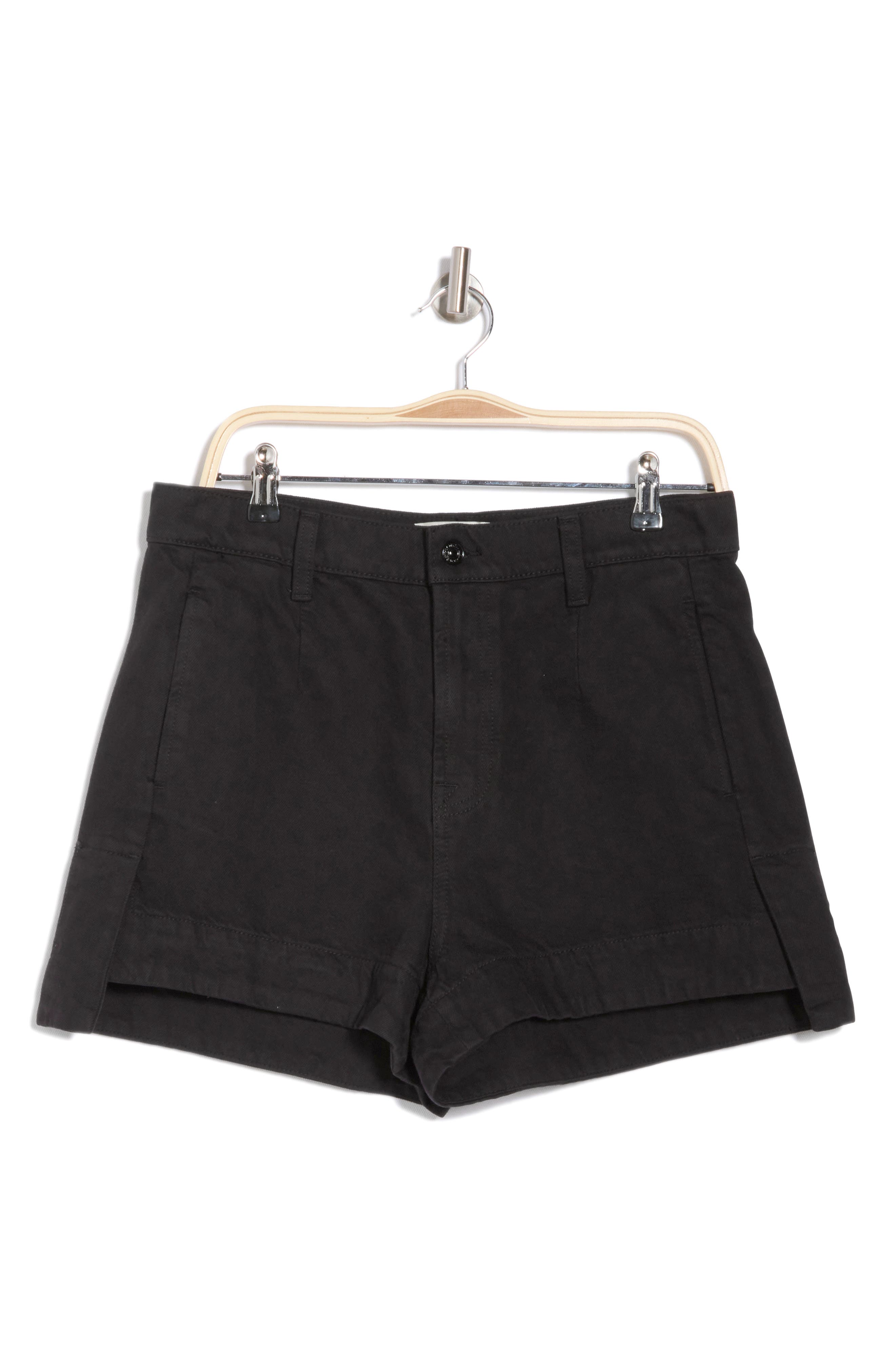 7 For All Mankind High Waist Step Hem Tailored Denim Shorts