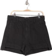 7 For All Mankind High Waist Step Hem Tailored Denim Shorts