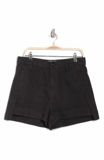 7 For All Mankind High Waist Step Hem Tailored Denim Shorts