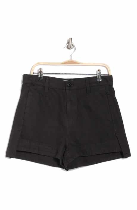 7 For All Mankind High Waist Step Hem Tailored Denim Shorts