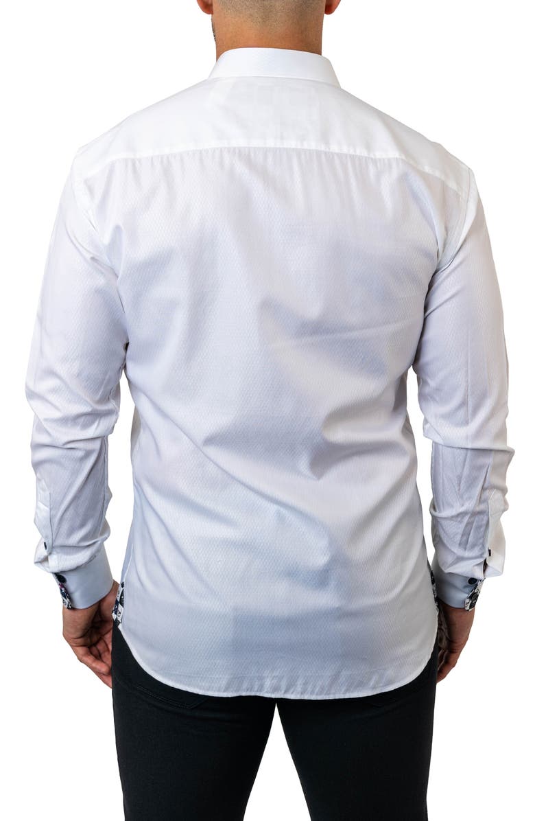 Maceoo Einstein Target 36 White Contemporary Fit Button-Up Shirt, Alternate, color, White