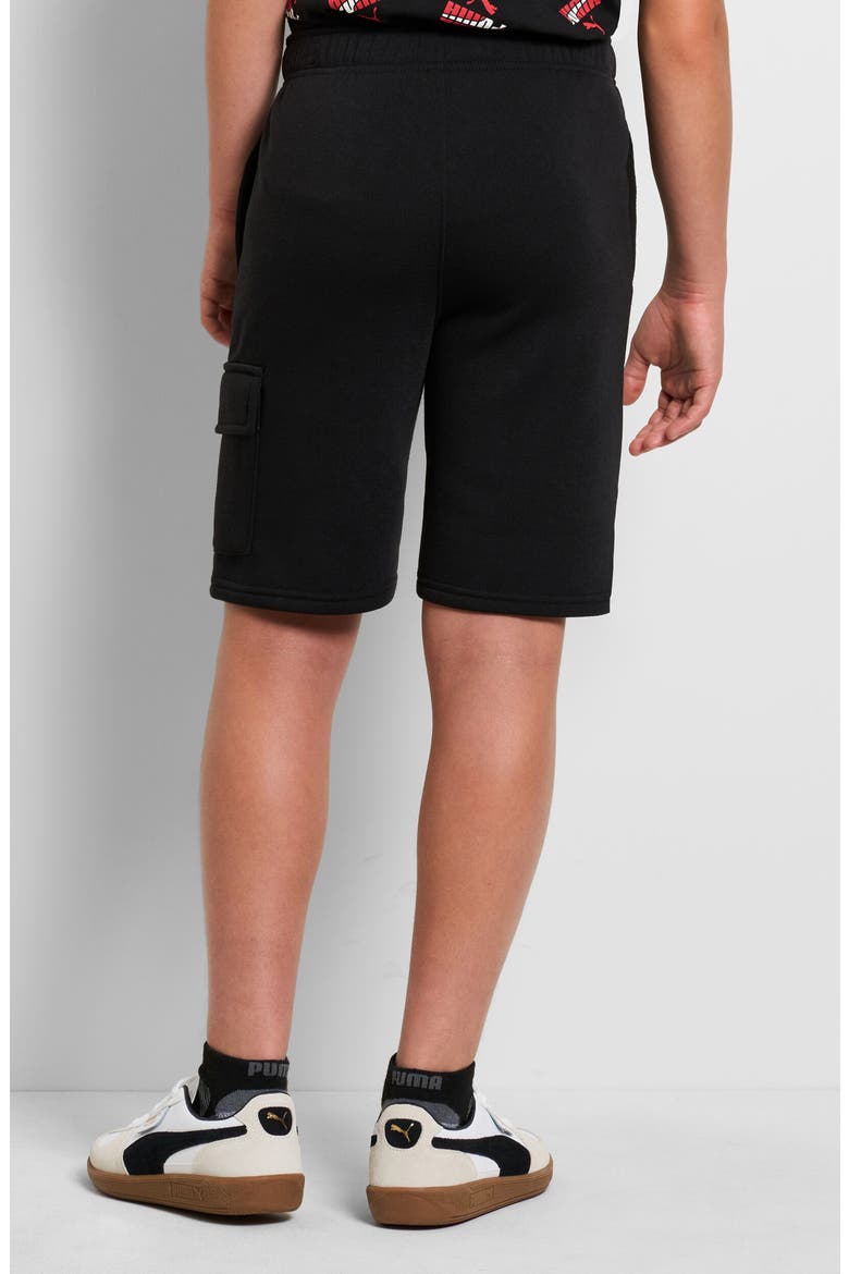 Kids' Fleece Cargo Shorts, Alternate, color, BLACK