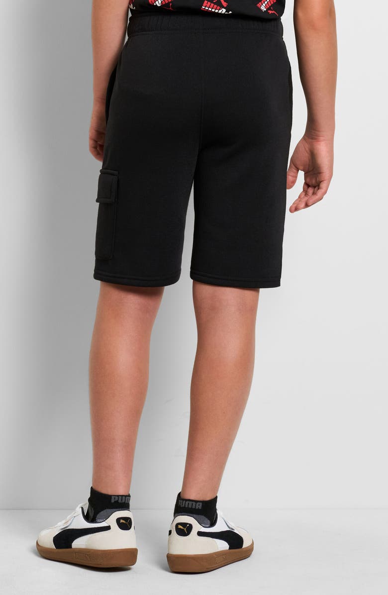 PUMA Kids' Fleece Cargo Shorts, Alternate, color, Black