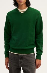 Madewell Frances Wool & Cotton V-Neck Sweater