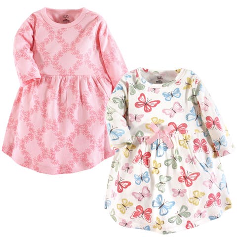 2Pk Long Sleeve Organic Dresses (Toddler, Little Kid & Big Kid)