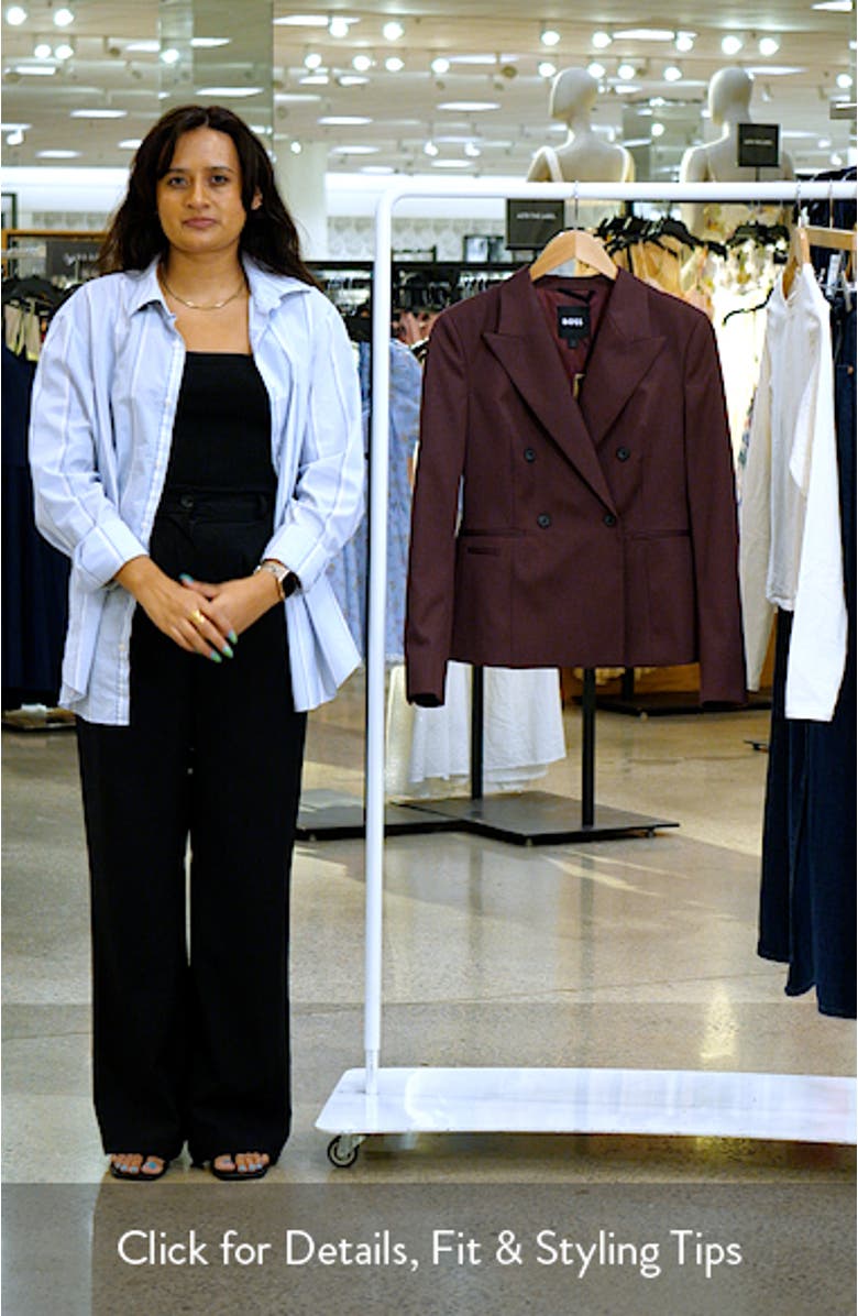 Jiamia Virgin Wool Double Breasted Blazer, sales video thumbnail