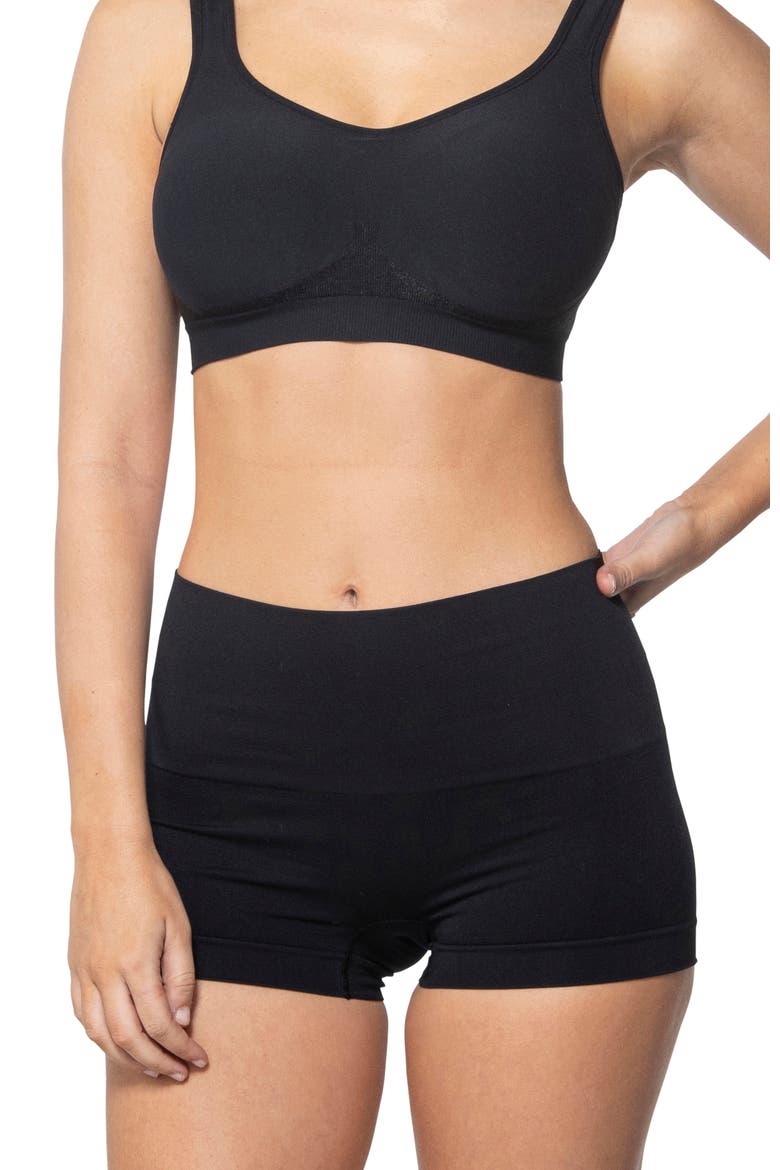 Smoothing At Waist Boyshort, Main, color, Black