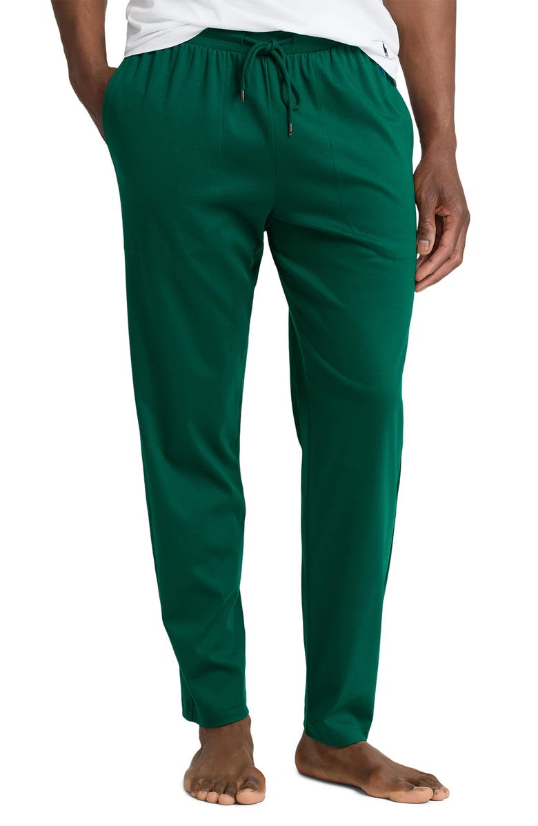 Polo Ralph Lauren Knit Cotton Pajama Pants, Main, color, Moss Agate