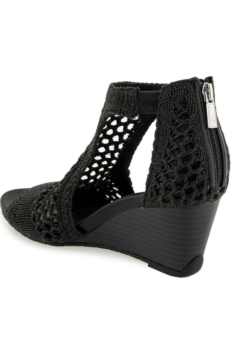 Reaction Kenneth Cole Gracie Wedge Sandal, Alternate, color, Black Raffia