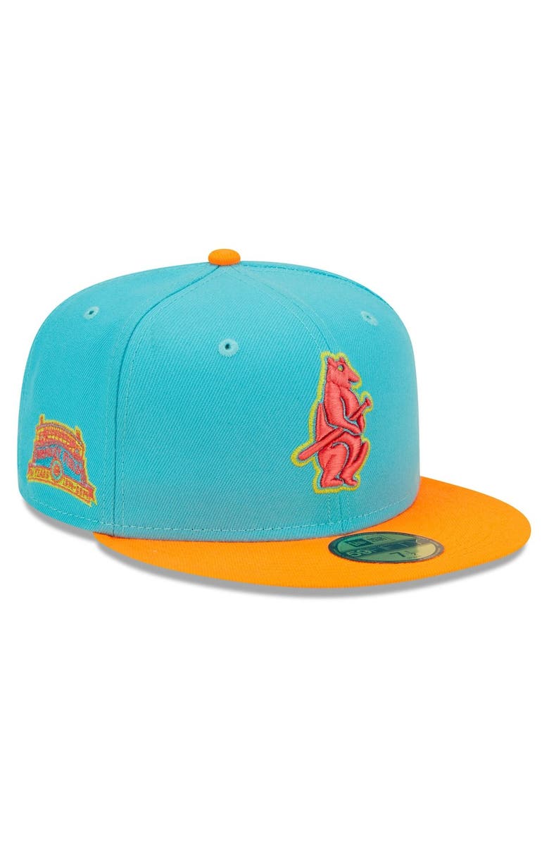 New Era Men's New Era Blue/Orange Chicago Cubs Vice Highlighter 59FIFTY Fitted Hat, Main, color, 
