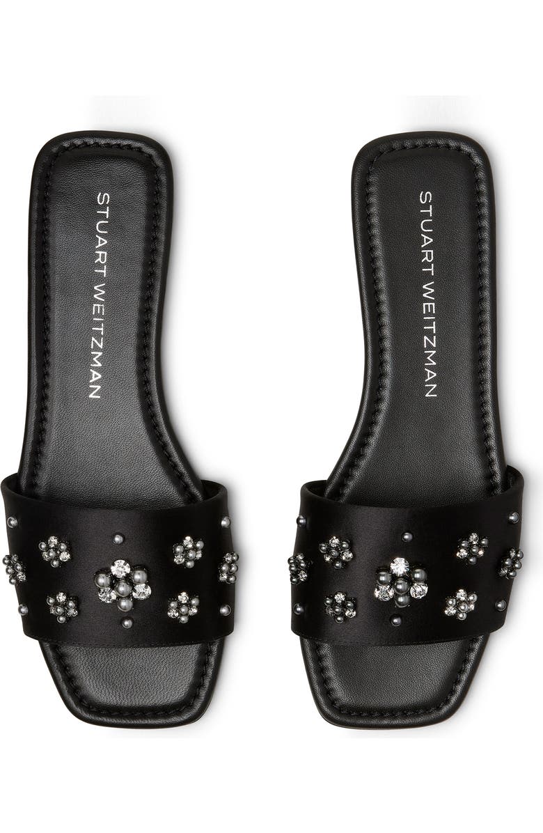 Stuart Weitzman Poppy Embellished Slide Sandal, Alternate, color,