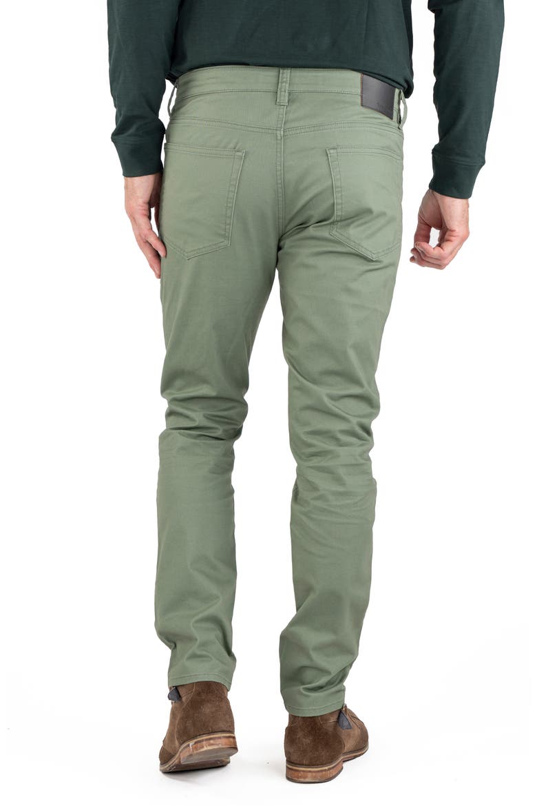 Straight Leg Stretch Cotton Twill Pants, Alternate, color, LAUREL WREATH