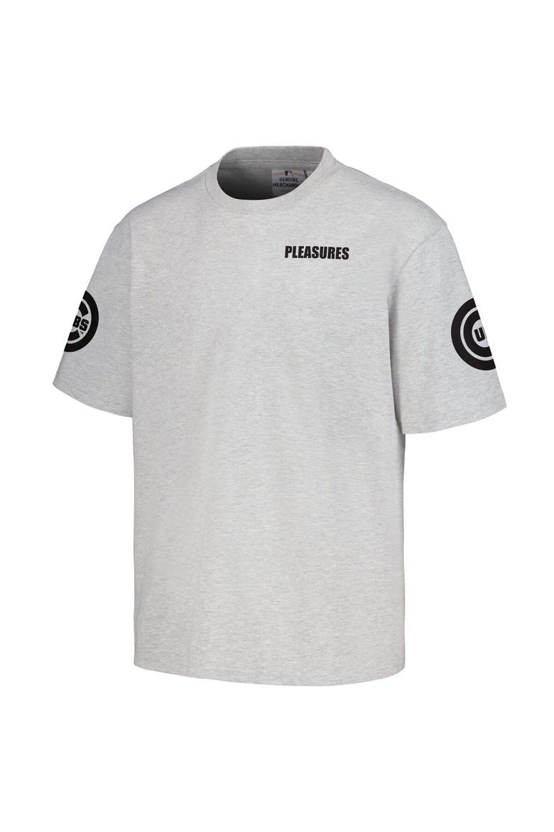 Men's PLEASURES  Gray Chicago Cubs Team T-Shirt, Alternate, color, Gray
