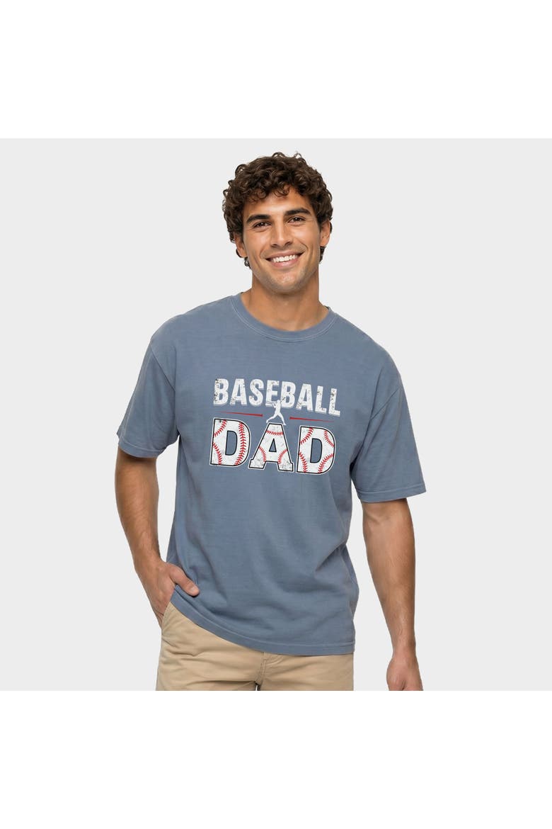 Baseball Dad Bold Garment Dyed T-Shirt, Alternate, color, Blue Jean