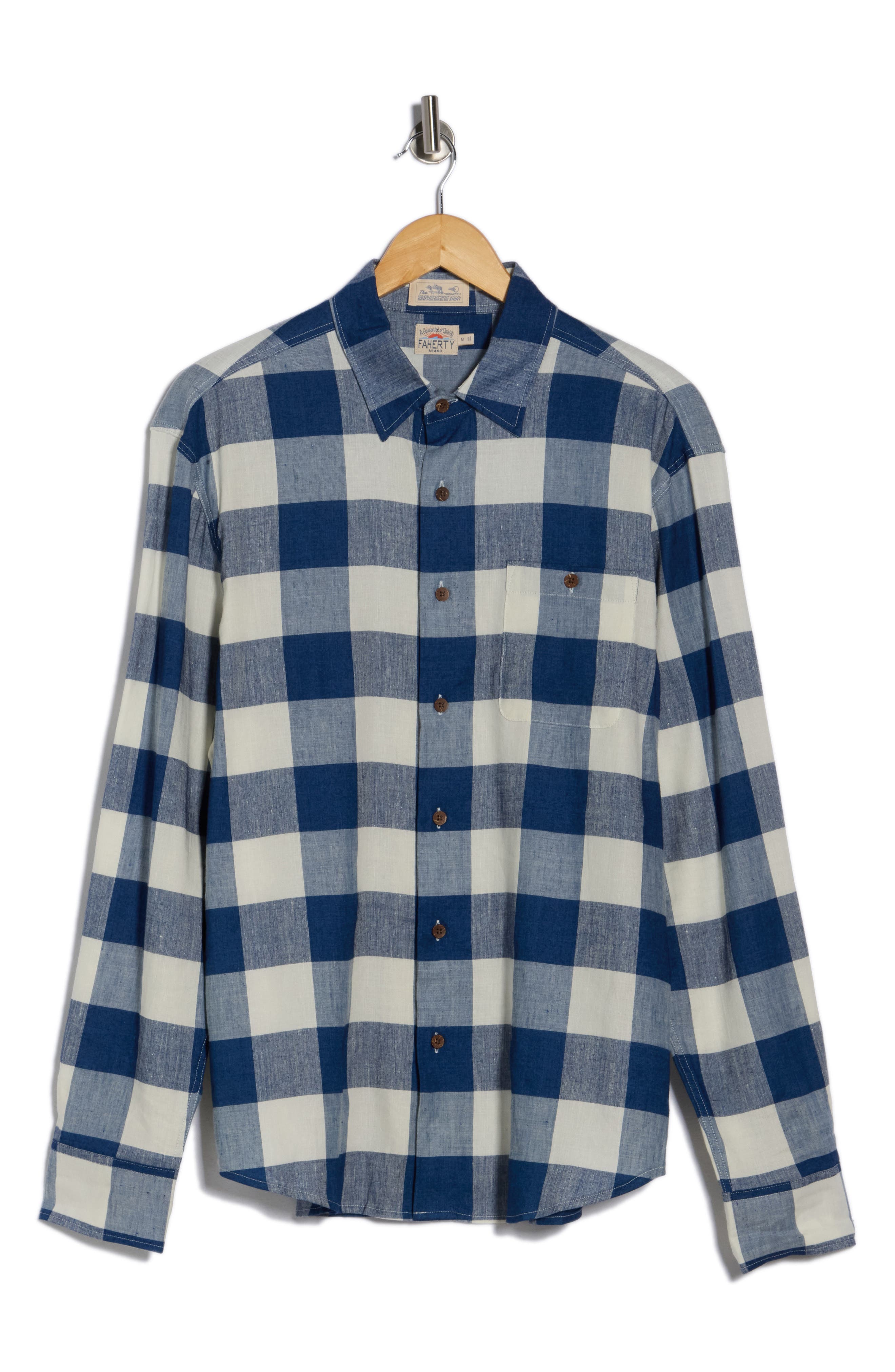 Faherty Long Sleeve Breeze Linen Blend Shirt