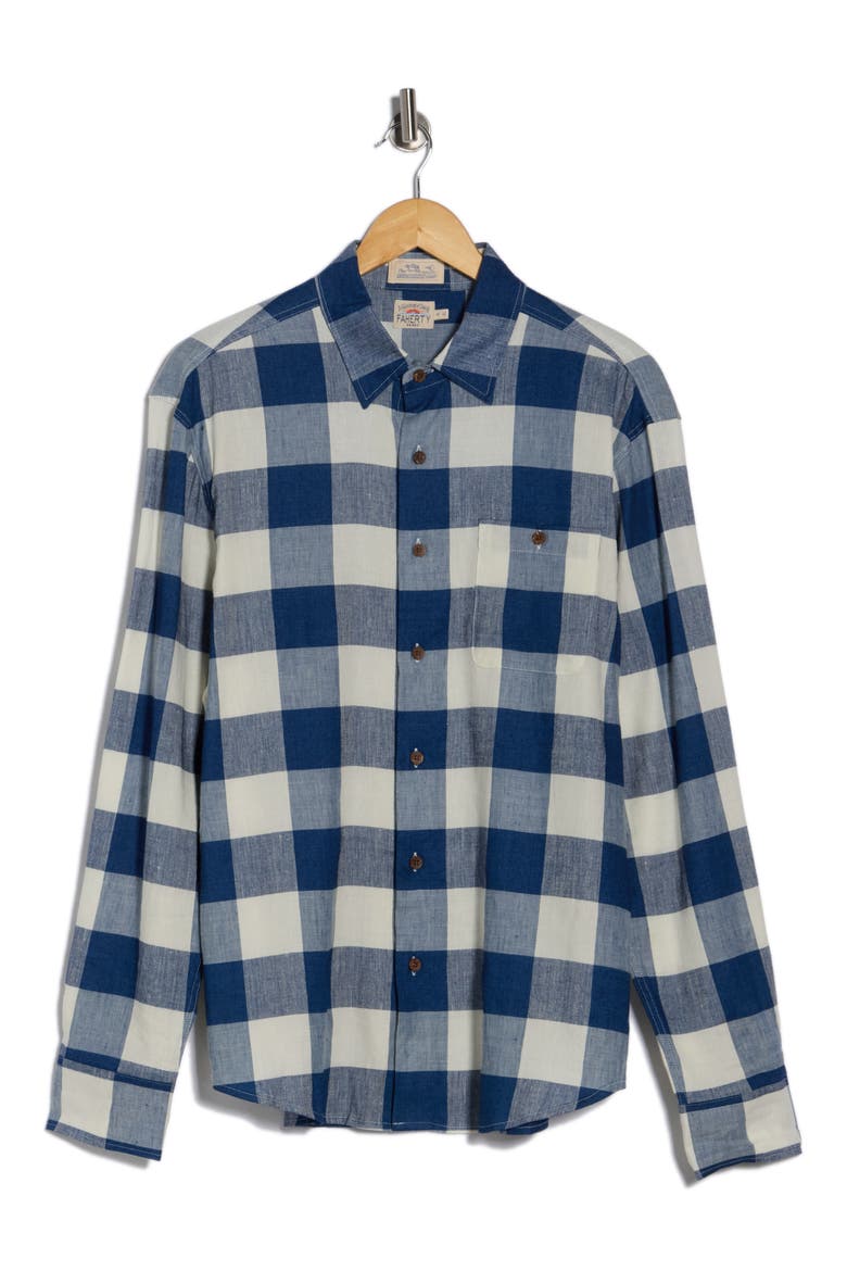 Long Sleeve Breeze Linen Blend Shirt, Alternate, color, STORMY RIVER BUFFALO