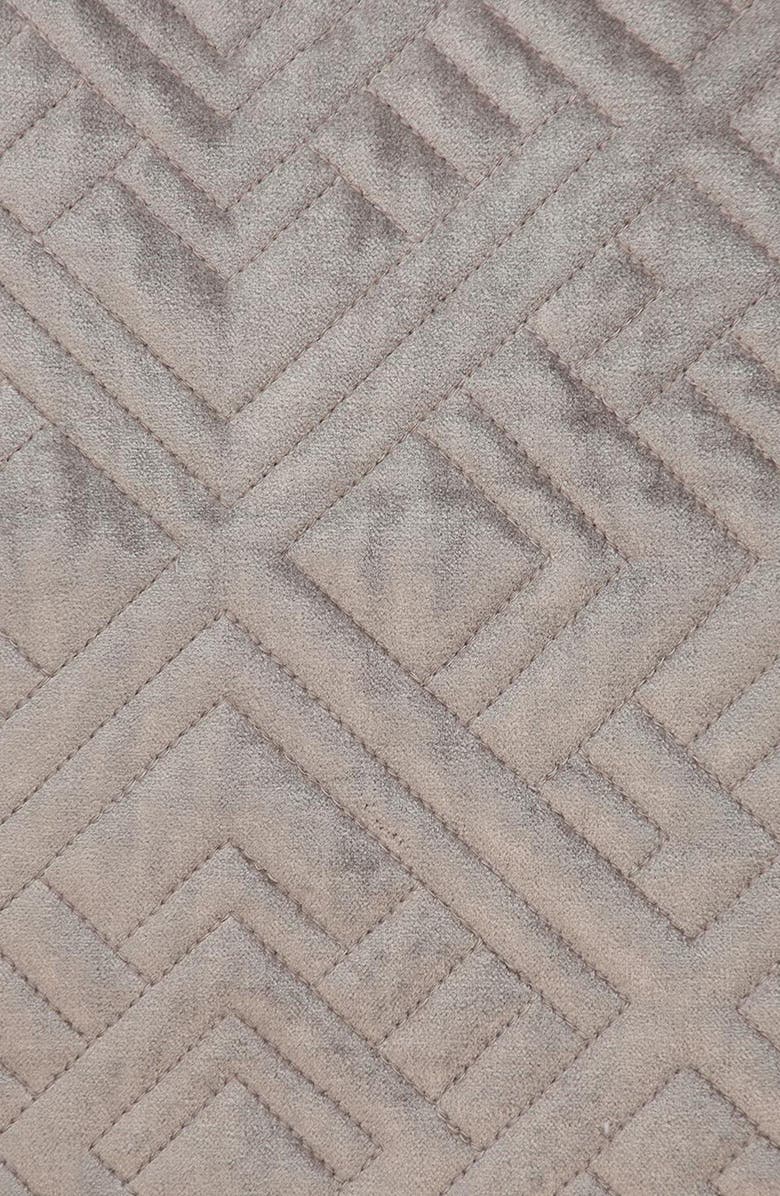 PARKLAND COLLECTION Tufted Velvet Throw Pillow, Alternate, color, Taupe