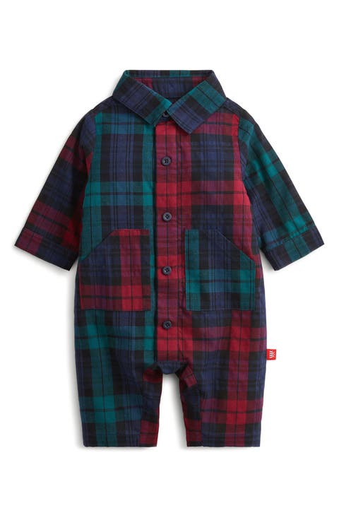 Kids' Plaid Flannel Romper