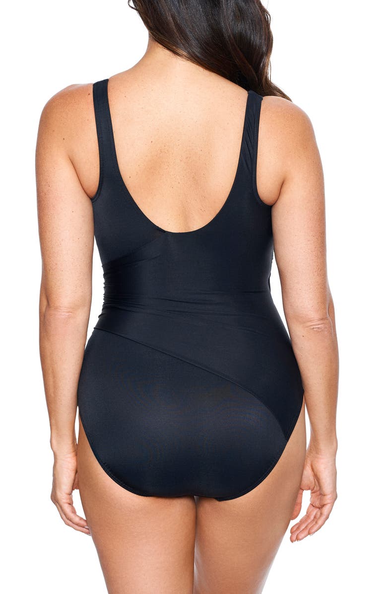 Miraclesuit<sup>®</sup> Razzle Dazzle Eclat One-Piece Swimsuit, Alternate, color, Black