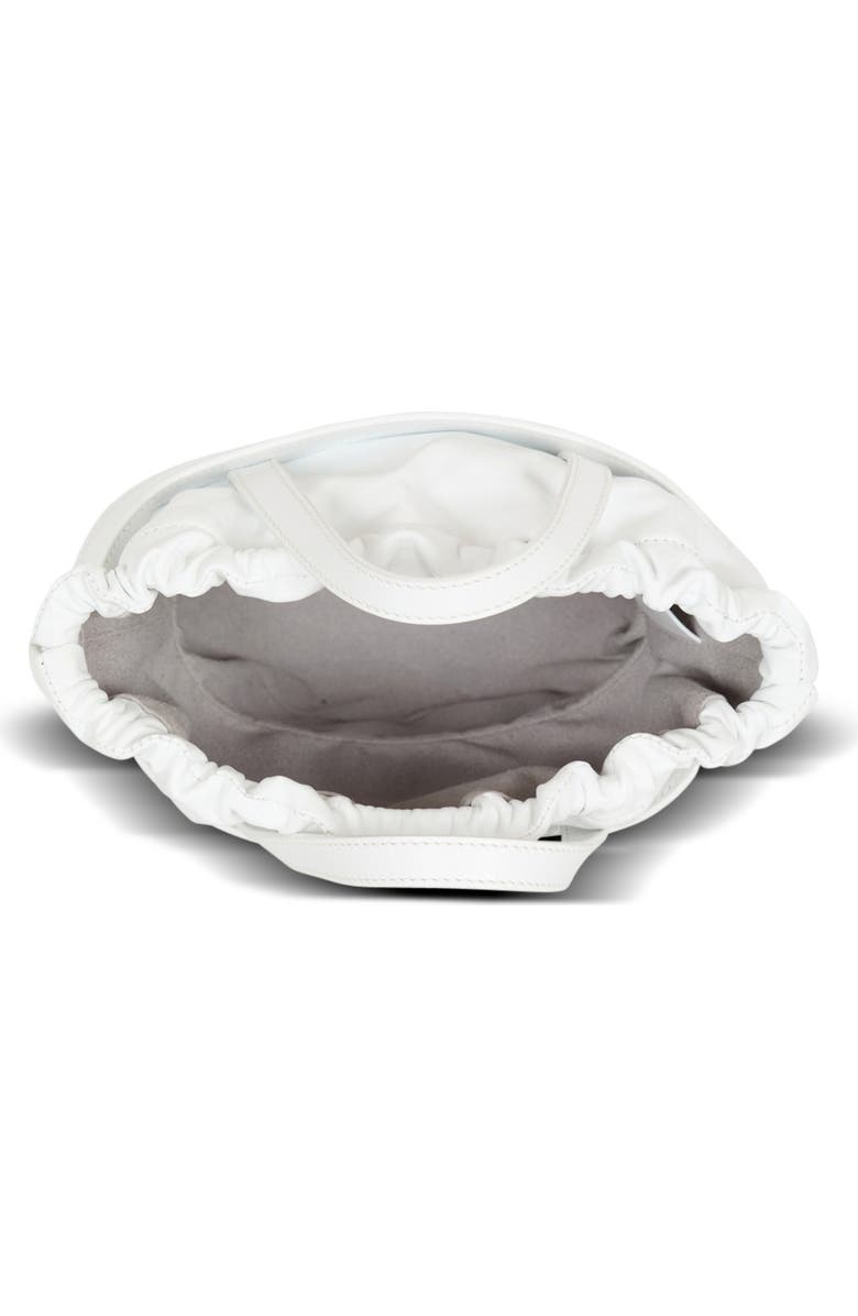 Balmain Shuffle Mini bag in calfskin leather, Alternate, color, White