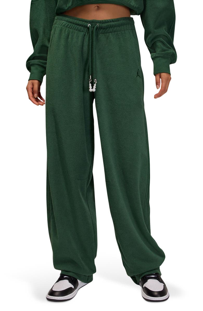 Jordan Flight Fleece French Terry Sweatpants, Main, color, Fir/ Fir