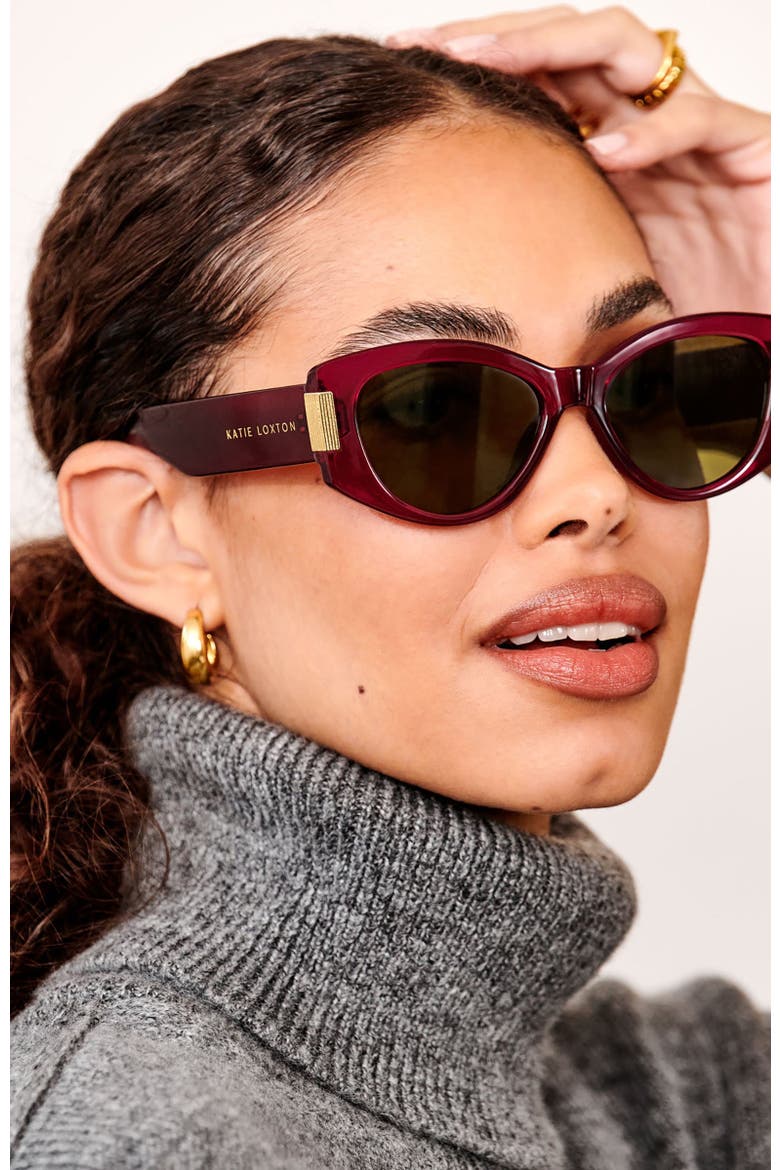 Rimini Sunglasses, Alternate, color, Deep Red