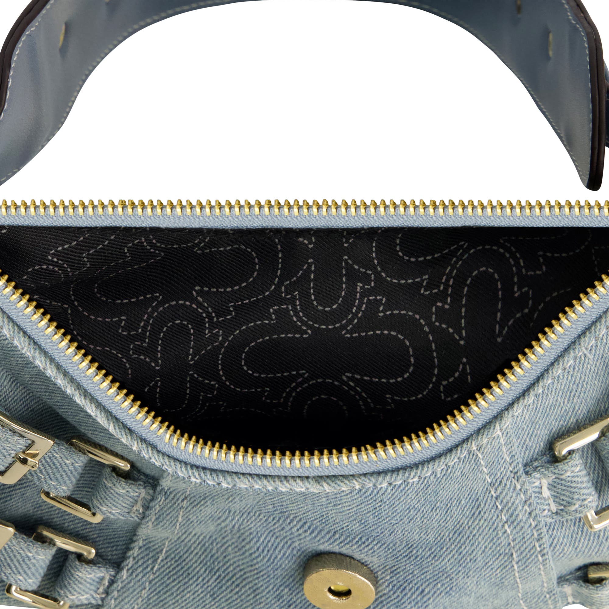 True Religion Multi-Strap Denim Shoulder Bag, Alternate, color, Denim