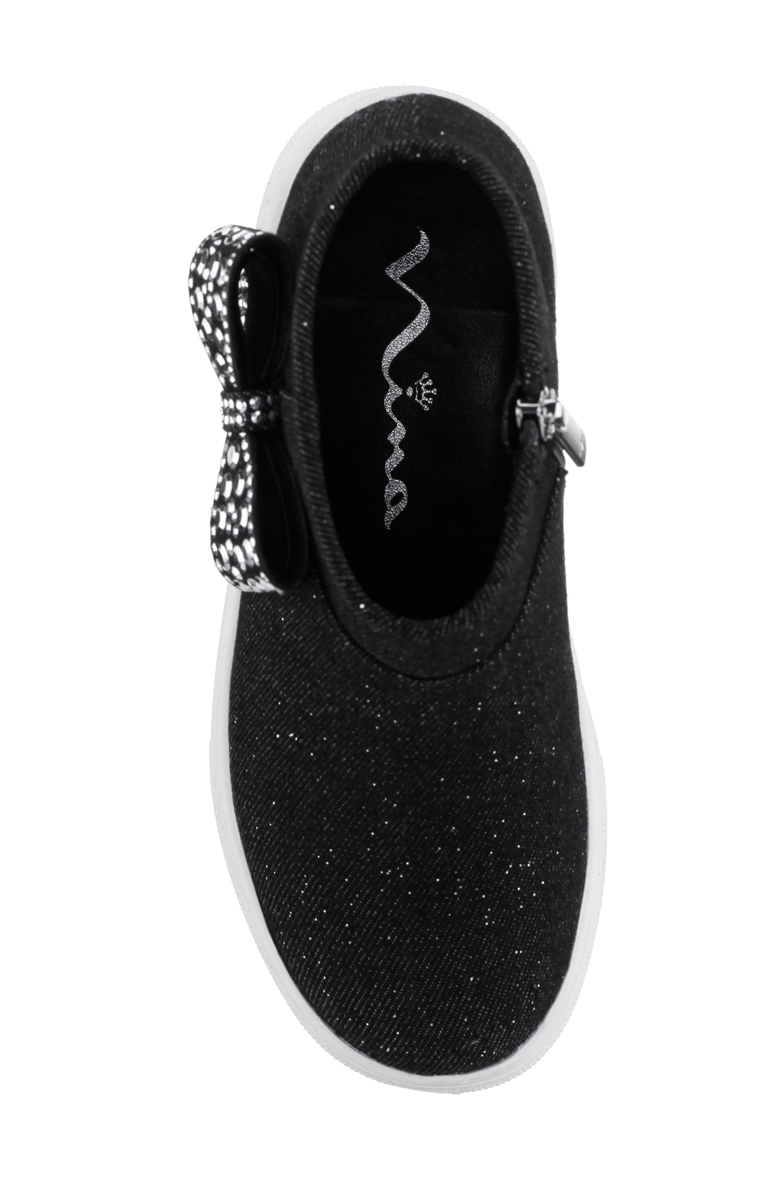Nina Kids
 Gwenny Sneaker, Alternate, color, Black Glitter Denim