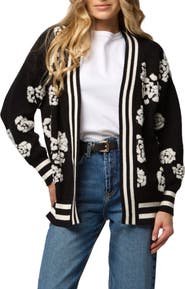 SAACHI Abstract Rose Cardigan