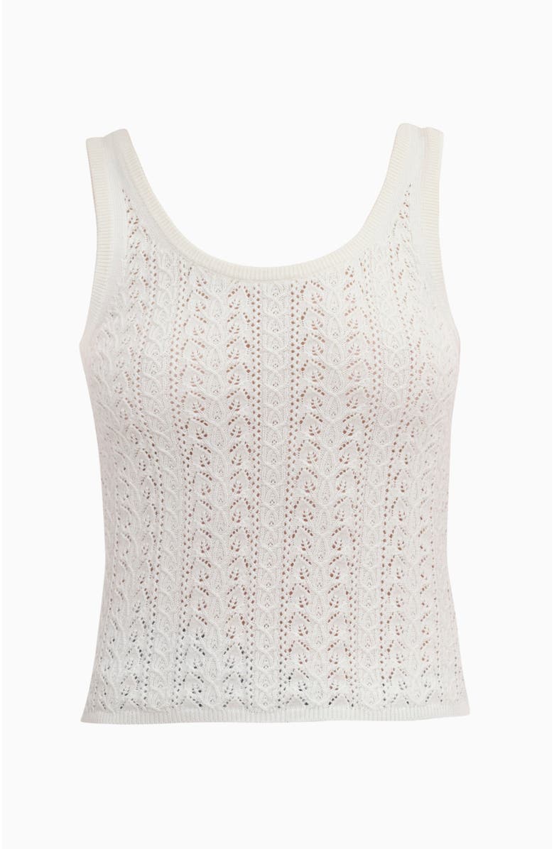 Rebecca Taylor Verana Knit Tank, Alternate, color, Ivory
