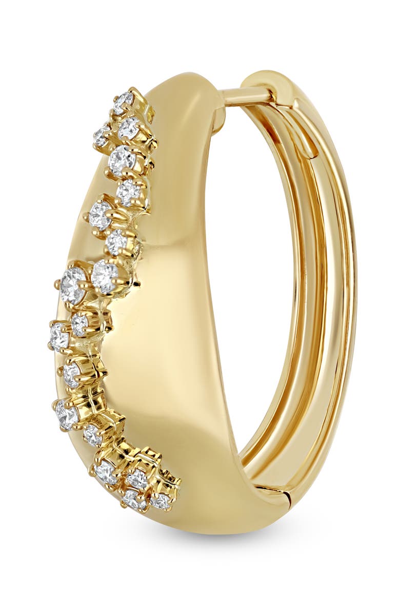 Bony Levy 18K Gold Mika Diamond Hoop Earrings, 20mm, Alternate, color, 
