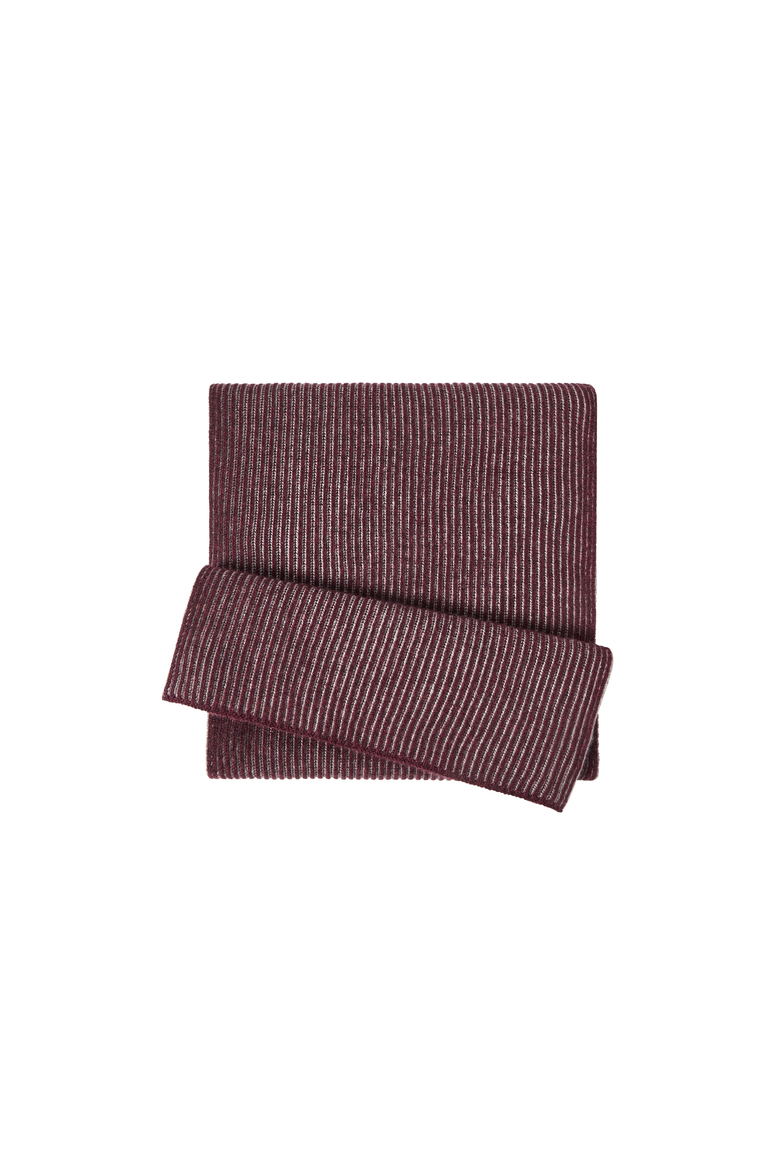 Cashmere English rib vanisé knit scarf, Alternate, color, Bordeaux