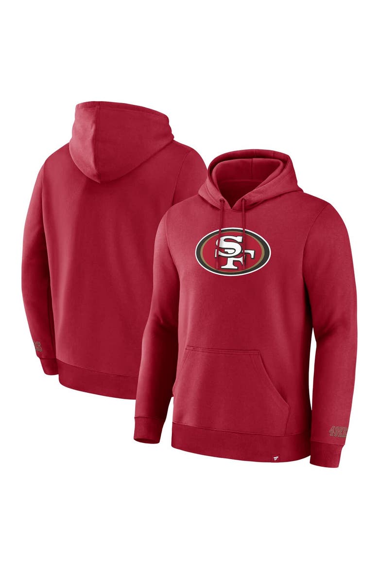 Men's Fanatics  Scarlet San Francisco 49ers Legacy Fleece Pullover Hoodie, Main, color, Scarlet