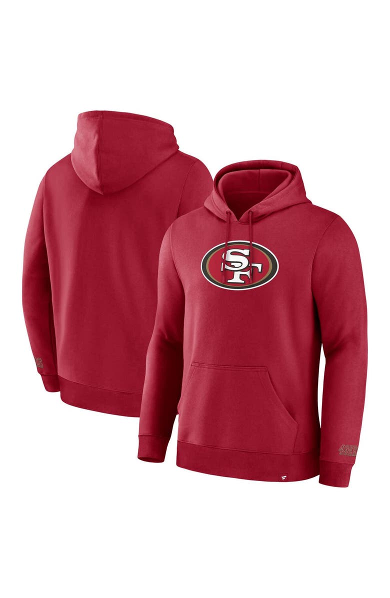 FANATICS Men's Fanatics  Scarlet San Francisco 49ers Legacy Fleece Pullover Hoodie, Main, color, Scarlet