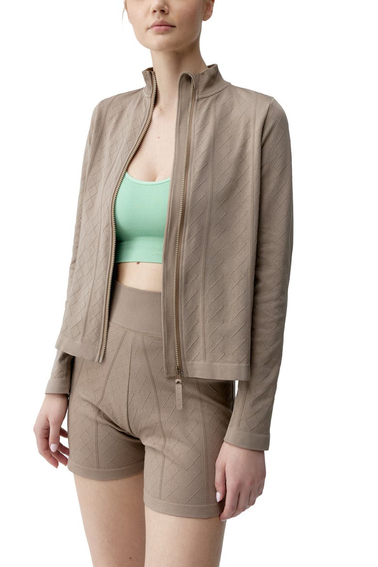 Ares Seamless Sports Jacket, Alternate, color, Taupe
