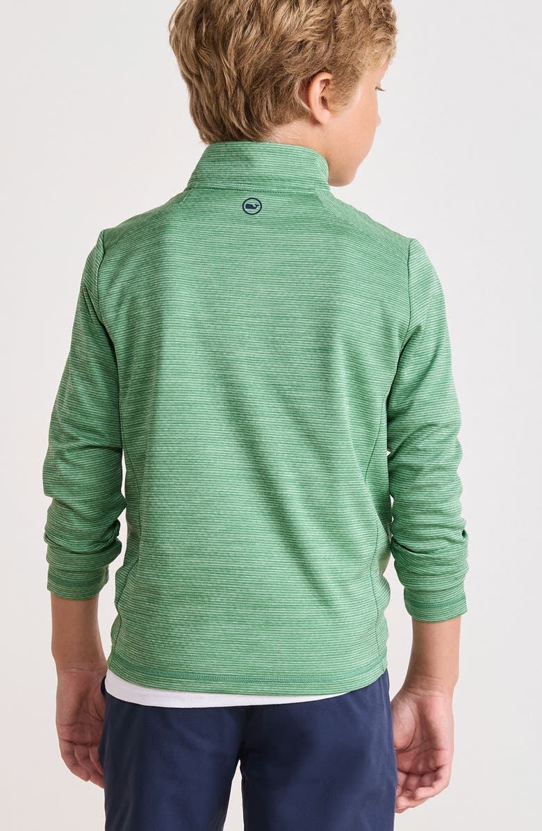 vineyard vines Kids' Sankaty Stripe Performance Quarter Zip Pullover, Alternate, color,