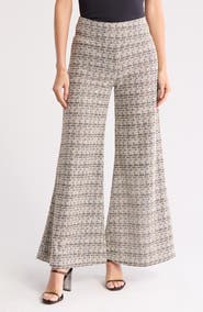 Renee C Tweed Wide Leg Pants