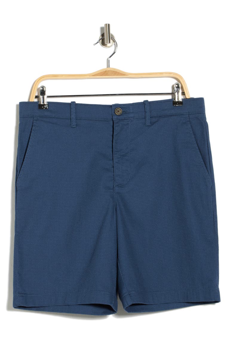 8-Inch Dobby Stretch Cotton Shorts, Alternate, color, SARGASSO SEA