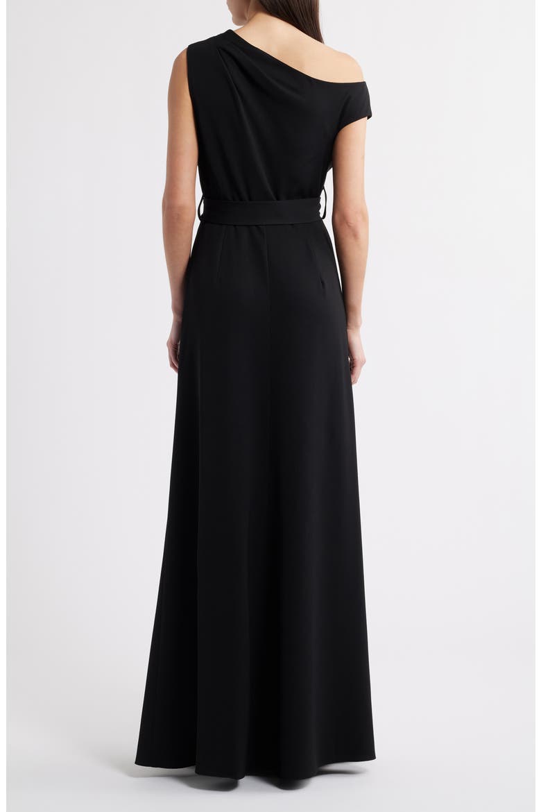 Caprina One-Shoulder A-Line Gown, Alternate, color, BLACK