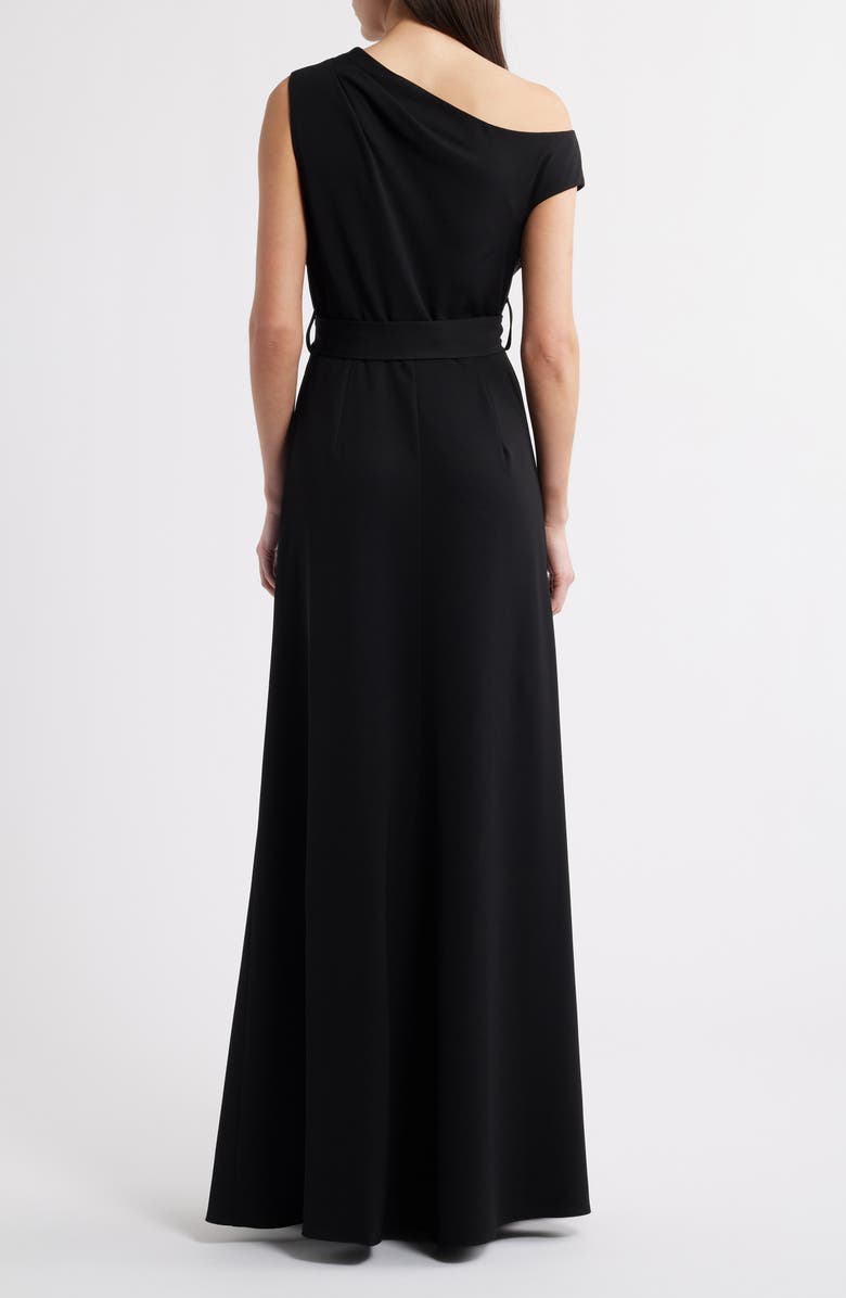 Black Halo Caprina One-Shoulder A-Line Gown, Alternate, color, Black