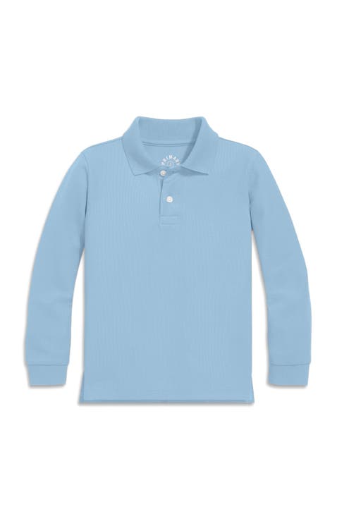 Long Sleeve Pique Polo